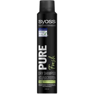 SYOSS PURE FRESH (SYOSS) PURE FRESH DRY SHAMPOO DROOGSHAMPOO SPUITBUS 200 ML
