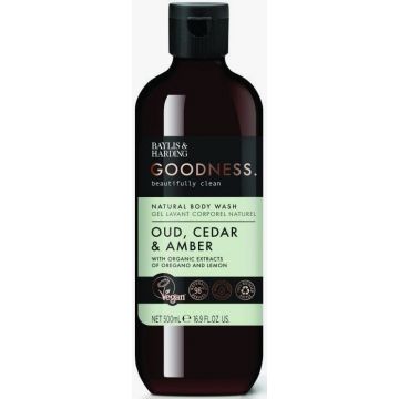 BAYLIS & HARDING GOODNESS OUD, CEDAR & AMBER BODY WASH DOUCHEGEL FLACON 500 ML