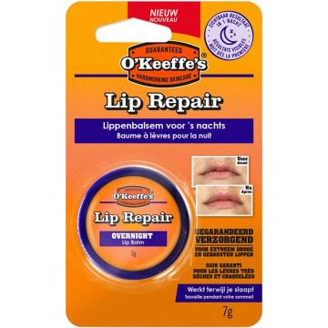 O'KEEFFE'S LIP REPAIR (O KEEFFE'S) LIP REPAIR OVERNIGHT LIPPENBALSEM POTJE 7 GRAM