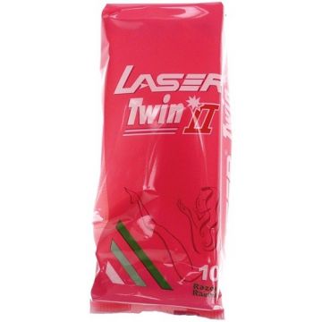 LASER TWIN II WEGWERPMESJES PAK 10 STUKS