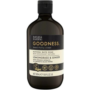 BAYLIS & HARDING GOODNESS LEMONGRASS & GINGER BATH SOAK BADSCHUIM FLACON 500 ML