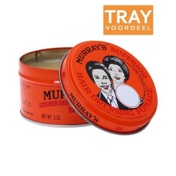 MURRAY'S SUPERIOR HAIR DRESSING POMADE WAX TRAY 12 X 85 GRAM