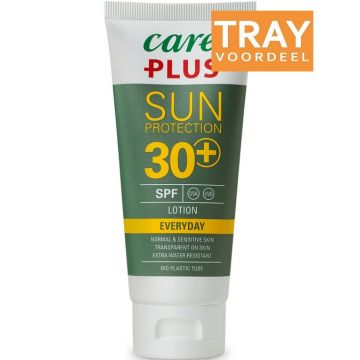 CARE PLUS SUN PROTECTION SPF 30+ EVERYDAY SUN LOTION ZONNEBRAND TRAY 12 X 100 ML