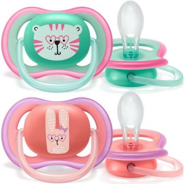 PHILIPS AVENT ULTRA AIR (PHILIPS) ULTRA AIR 18 MAAND+ ROZE/PAARS FOPSPEEN 2 STUKS