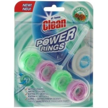 AT HOME CLEAN PINE POWER POWER RINGS TOILETBLOK PAK 40 GRAM