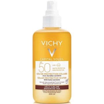 VICHY CAPITAL SOLEIL SPF 50 ENHANCED TAN SOLAR PROTECTIVE WATER ZONNEBRANDSPRAY 200 ML
