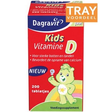 DAGRAVIT 0-4 JAAR KIDS VITAMINE D TABLETJES VOEDINGSSUPPLEMENT 80 X 200 STUKS