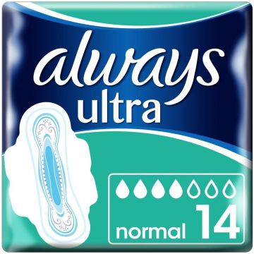 ALWAYS ULTRA (ALWAYS) ULTRA NORMAL WINGS MAANDVERBAND PAK 14 STUKS