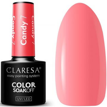 CLARESA COLOR SOAK OFF CANDY 07 UV/LED GELLAK 5 GRAM