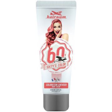 HAIRGUM SIXTY&#039;S COLOR (HAIRGUM) SIXTY&#039;S COLOR CORAL SUNSET HAARKLEURING TUBE 60 ML