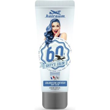 HAIRGUM SIXTY&#039;S COLOR (HAIRGUM) SIXTY&#039;S COLOR ROYAL BLUE HAARKLEURING TUBE 60 ML