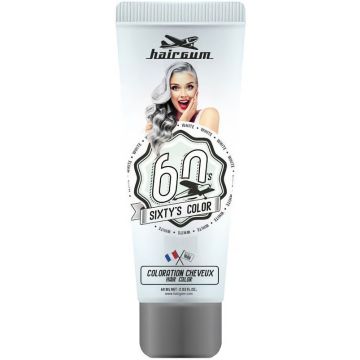 HAIRGUM SIXTY&#039;S COLOR (HAIRGUM) SIXTY&#039;S COLOR WHITE HAARKLEURING TUBE 60 ML
