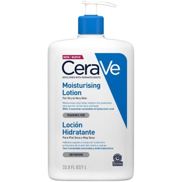 CERAVE MOISTURISING LOTION DRY TO VERY DRY SKIN GEZICHTSCREME POMP 1000 ML