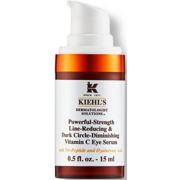 KIEHL'S POWERFUL-STRENGTH LINE-REDUCING & DARK CIRCLE-DIMINISHING VITAMIN C EYE SERUM OOGSERUM POMP 15 ML