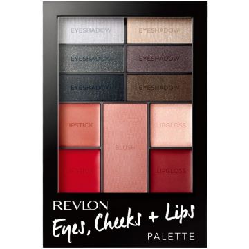 REVLON EYES, CHEEKS + LIPS PALETTE 200 SEDUCTIVE SMOKIES DOOSJE 15,64 GRAM