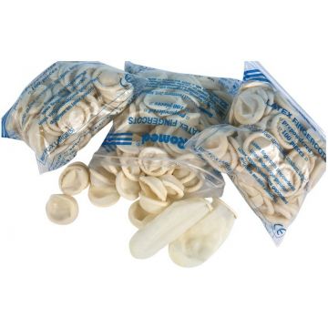 ROMED LATEX VINGERCONDOOMS GEPOEDERD M ZAK 100 STUKS