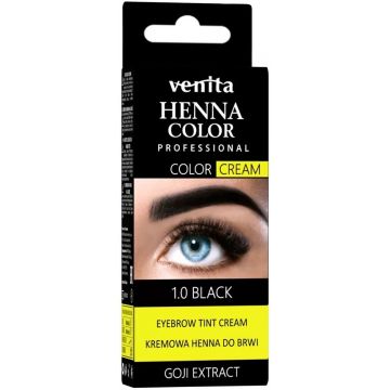 VENITA HENNA COLOR PROFESSIONAL 1.0 BLACK WENKBRAUWVERF DOOSJE 30 GRAM