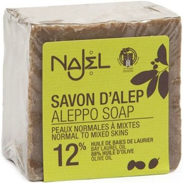 NAJEL ALEPPO SOAP 12% BAY LAUREL OIL ZEEP PAK 200 GRAM