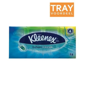 KLEENEX BALSAM FRESH ZAKDOEKEN TRAY 10 X 8 X 9 STUKS