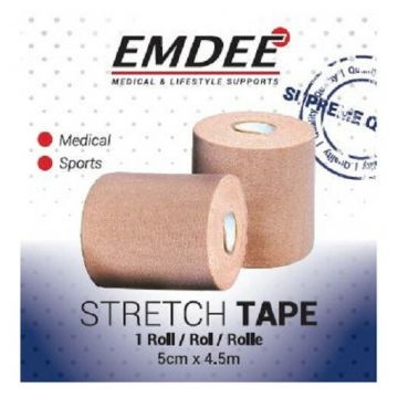 EMDEE STRETCH TAPE 5 CM X 4,5 M HUIDKLEUR DOOSJE 1 STUK