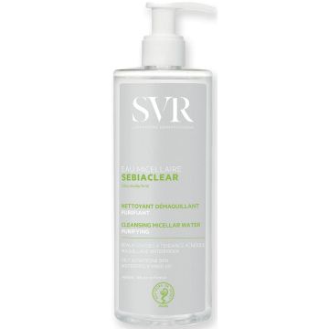 SVR SEBIACLEAR EAU MICELLAIRE CLEANSING MICELLAR WATER MAKE-UP REMOVER 400 ML
