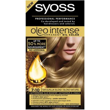 SYOSS OLEO INTENSE (SYOSS) OLEO INTENSE 7-10 NATUURLIJK BLOND HAARVERF PAK 1 STUK