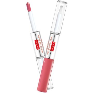 PUPA MADE TO LAST LIP DUO 008 MIAMI PINK LIPSTICK LIPPENSTIFT KOKER 2 X 4 ML