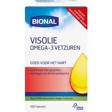 BIONAL VISOLIE OMEGA-3 VETZUREN CAPSULES DOOSJE 100 STUKS
