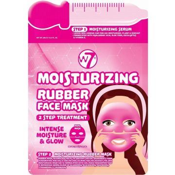 W7 MOISTURIZING RUBBER FACE MASK 2 STEP TREATMENT GEZICHTSMASKER ZAKJE 1 STUK