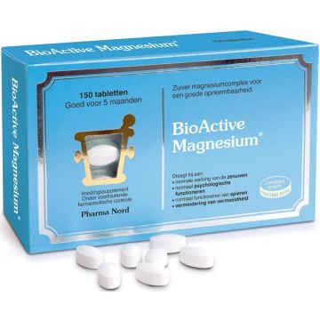 PHARMA NORD BIOACTIVE MAGNESIUM VOEDINGSSUPPLEMENT TABLETTEN DOOSJE 150 STUKS