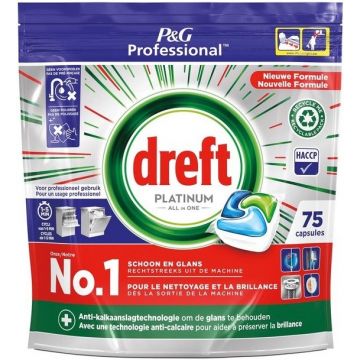 DREFT PLATINUM (DREFT) PLATINUM ALL IN ONE VAATWASTABLETTEN PAK 75 STUKS