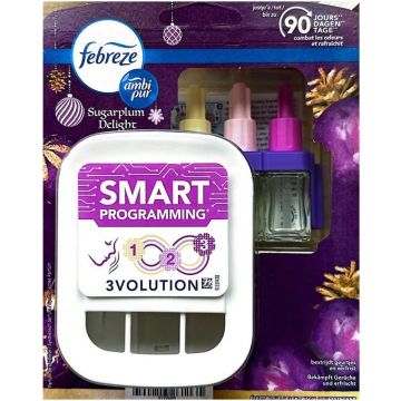 AMBI PUR 3VOLUTION SUGARPLUM DELIGHT HOUDER + NAVULLING LUCHTVERFRISSER 3 X 20 ML