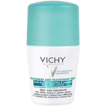 VICHY ANTI-TRACES 48HR ANTI-PERSPIRANT DEODORANT ROLLER 50 ML