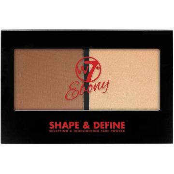 W7 EBONY SHAPE & DEFINE MEDIUM FACE POWDER POEDER 6 GRAM