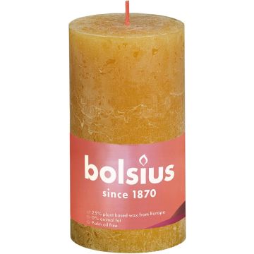 BOLSIUS RUSTIEK 130 X 68 MM STOMPKAARS (OKERGEEL) 1 STUK