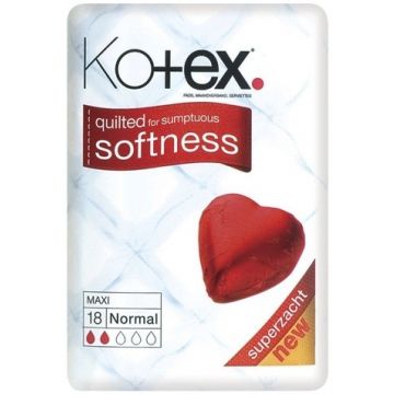 KOTEX NORMAL (KOTEX) MAXI NORMAL MAANDVERBAND PAK 18 STUKS