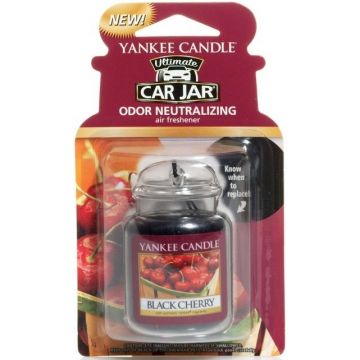 YANKEE CANDLE BLACK CHERRY CAR JAR AUTO LUCHTVERFRISSER PAK 30 GRAM