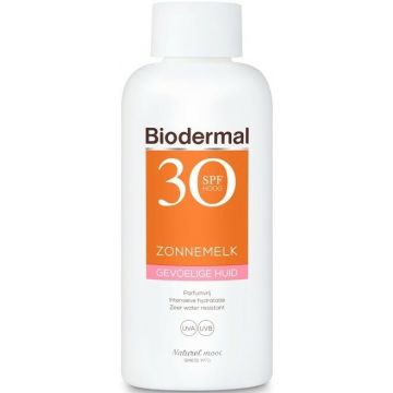 BIODERMAL ZONNEMELK SPF 30 GEVOELIGE HUID ZONNEBRAND 200 ML
