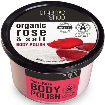ORGANIC SHOP ORGANIC ROSE & SALT BODY POLISH POT 250 ML