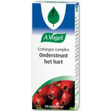 A. VOGEL CRATAEGUS COMPLEX (A. VOGEL) CRATAEGUS COMPLEX ONDERSTEUNT HET HART TABLETTEN POT 80 STUKS