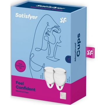 SATISFYER FEEL CONFIDENT MENSTRUATIE CUPS TRANSPARANT DOOSJE 2 STUKS