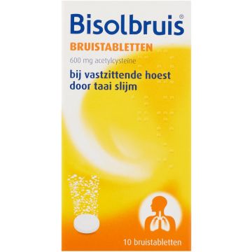 BISOLVON BISOLBRUIS 600 MG BRUISTABLETTEN DOOSJE 10 STUKS