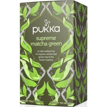 PUKKA SUPREME MATCHA GREEN THEE DOOSJE 20 ZAKJES
