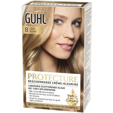 GUHL BESCHERMENDE CREME-KLEURING (GUHL) PROTECTURE 8 LICHTBLOND HAARVERF 1 STUK