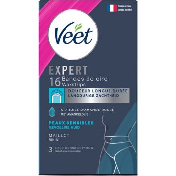 VEET EXPERT (VEET) EXPERT GEVOELIGE HUID BIKINILIJN ONTHARINGSSTRIPS DOOSJE 16 STUKS