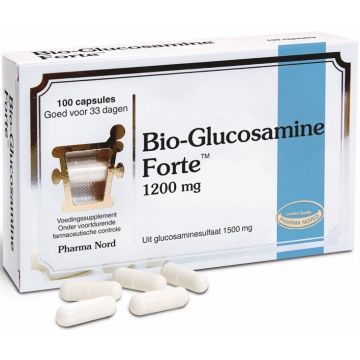 PHARMA NORD BIO-GLUCOSAMINE FORTE 1200 MG VOEDINGSSUPPLEMENT CAPSULES DOOSJE 100 STUKS
