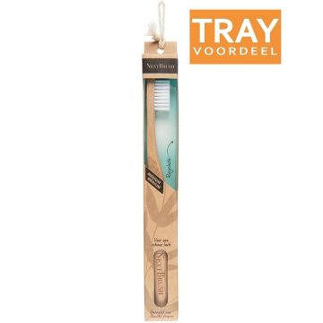 NEXTBRUSH BAMBOE MEDIUM TANDENBORSTEL TRAY 6 X 1 STUK