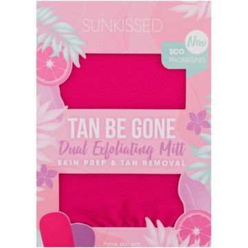 SUNKISSED TAN BE GONE DUAL EXFOLIATING MITT HANDSCHOEN 1 STUK