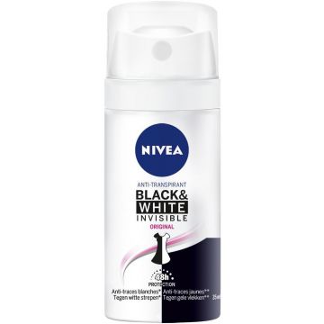 NIVEA INVISIBLE FOR BLACK & WHITE CLEAR (NIVEA) BLACK & WHITE INVISIBLE ORIGINAL DEO SPRAY SPUITBUS 35 ML