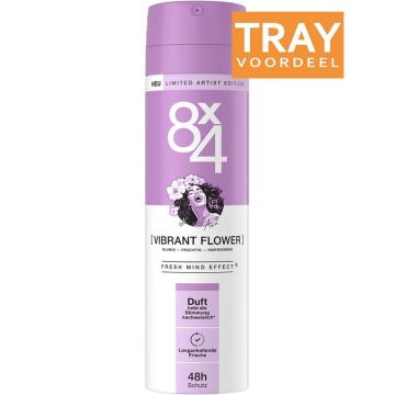8X4 NO. 4 VIBRANT FLOWER DEODORANT SPRAY TRAY 30 X 150 ML